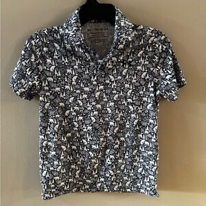 Under Armour dark navy & white bear print kids polo
